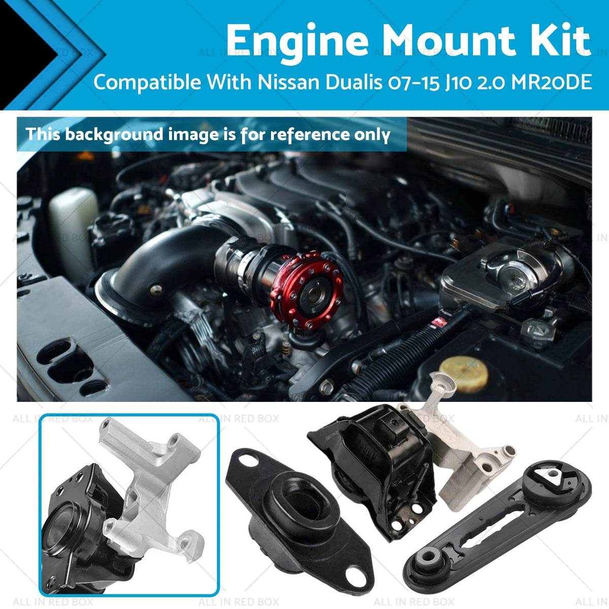 Full Engine Mount Kit for Nissan Dualis (2007–2015) J10 2.0L Petrol