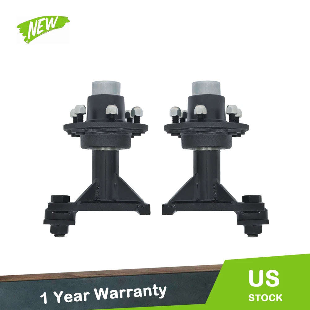 Set of 6.5 Lug Shipping Container Wheels & Bolt-On Spindle Kit