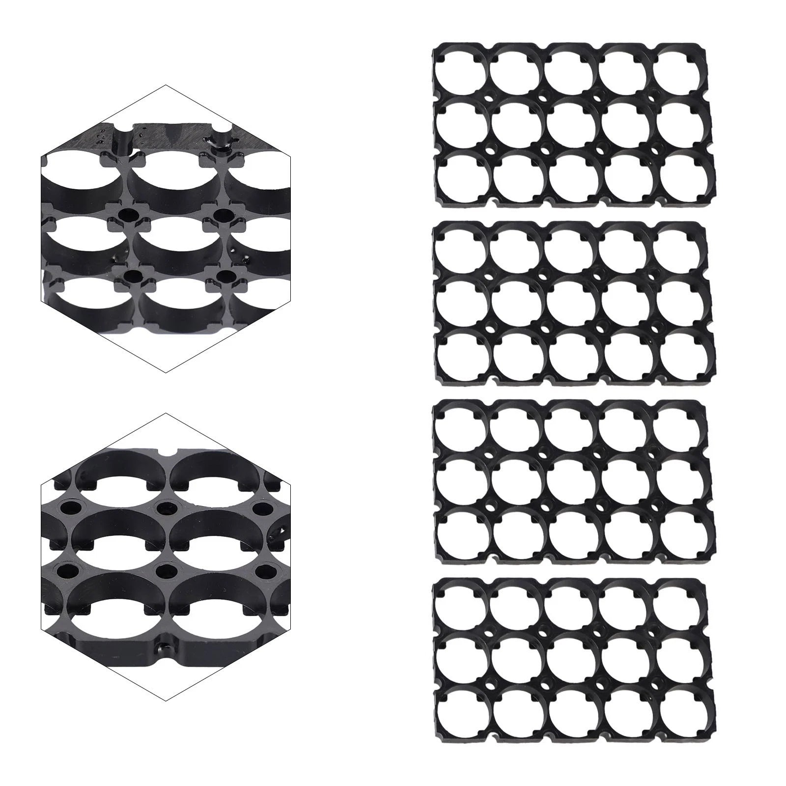 Set of 4 Battery Plastic Brackets for 21700 Battery Stand