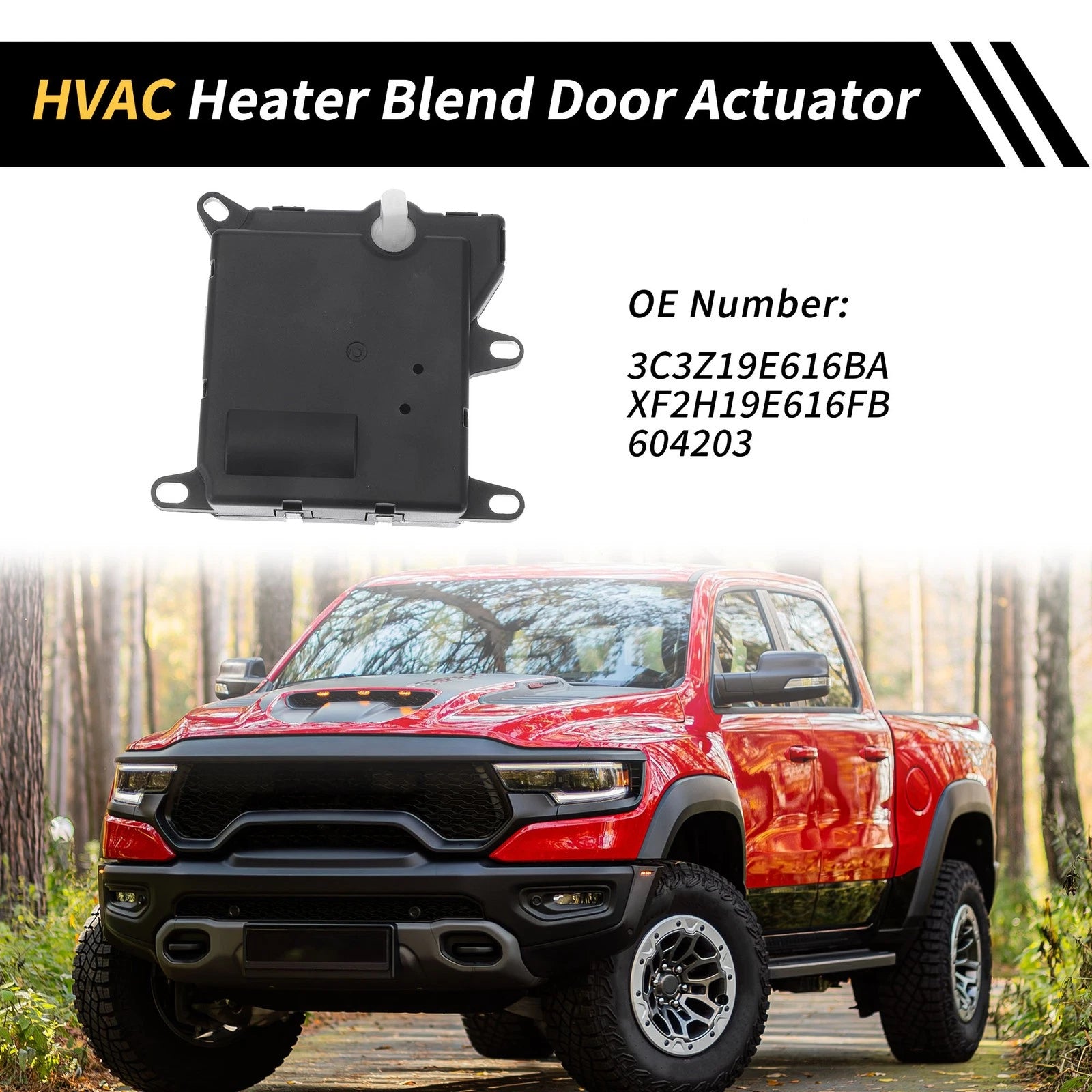 HVAC Air Door Actuator Heater Blend for Ford F650 (2001–2008) 3C3Z19E616BA