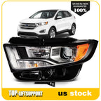 Headlight Assembly for Ford Edge (2015–2018) Halogen Left Side with Bulbs