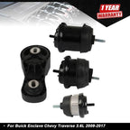 Set of 4 Motor Mounts for Buick Enclave, Chevy Traverse (2009–2017)