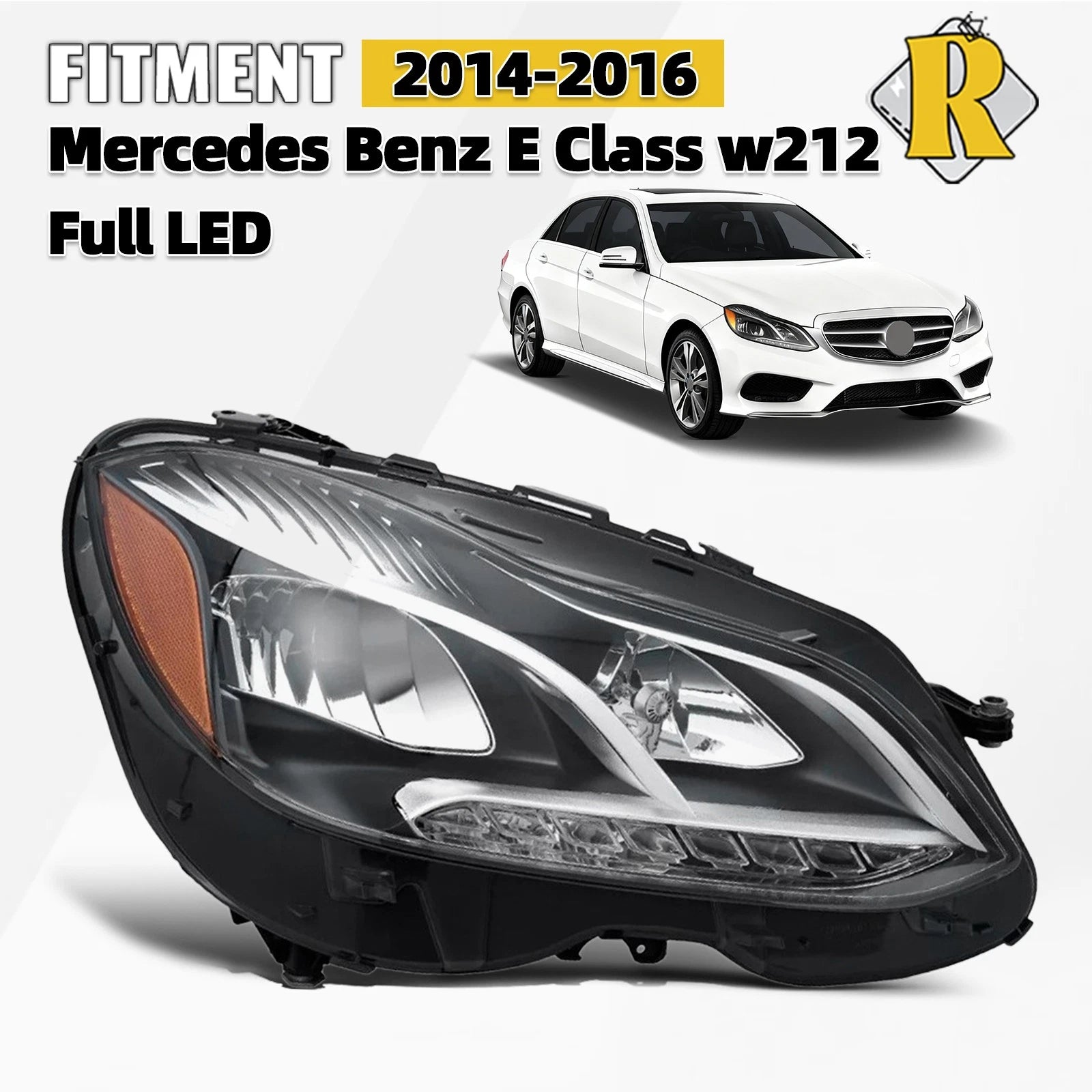 LED Headlight for M-Benz E-Class W212 (2014–2016) RH, Part Numbers: [insert part numbers]