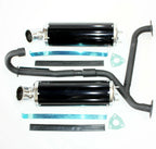 Twin Exhaust Pipe for Hummer 250cc ATV - Black Alloy Muffler