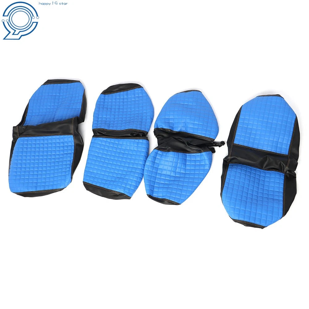 Set of 4 Blue Seat Covers for Club Car DS Golf Carts (2000.5-Up)