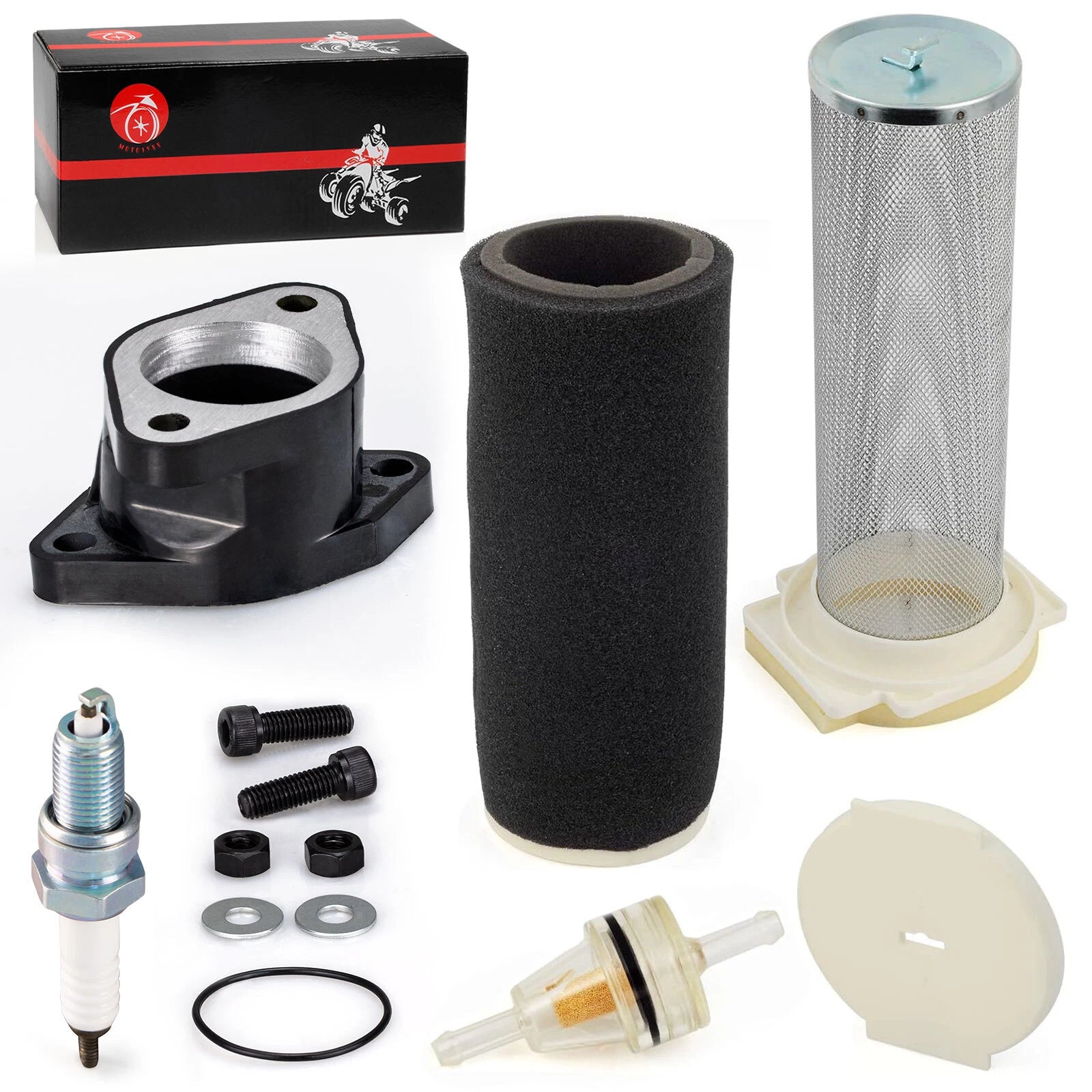 Air Filter & Cage Guide & CAP & Intake Manifold for Yamaha Warrior 350 (1987–2004)