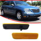 Front Wheel Fender Side Marker Lights for Chrysler Pacifica (2004–2008) Amber Lens
