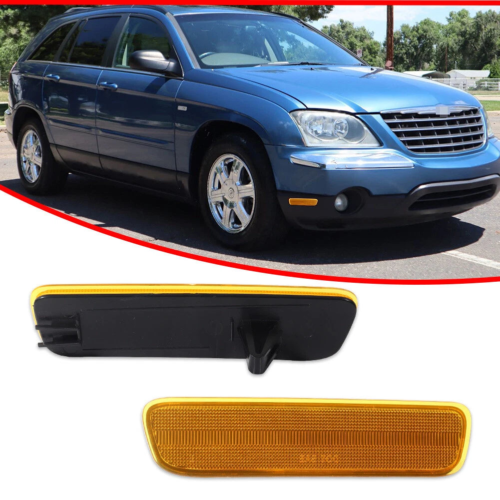 Front Wheel Fender Side Marker Lights for Chrysler Pacifica (2004–2008) Amber Lens