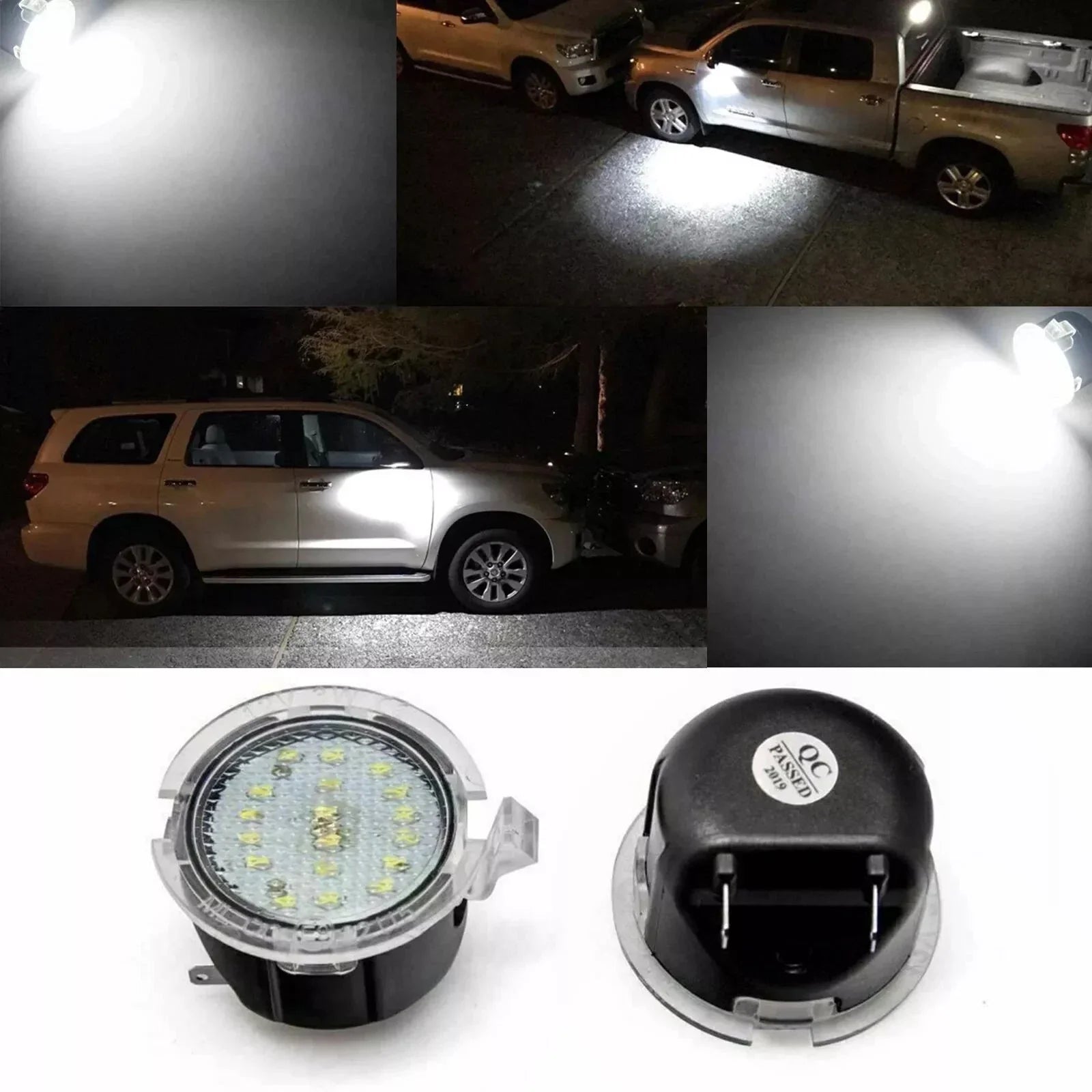 2x LED Side Mirror Puddle Lamps for Toyota Tundra / Sequoia (2007–2021)