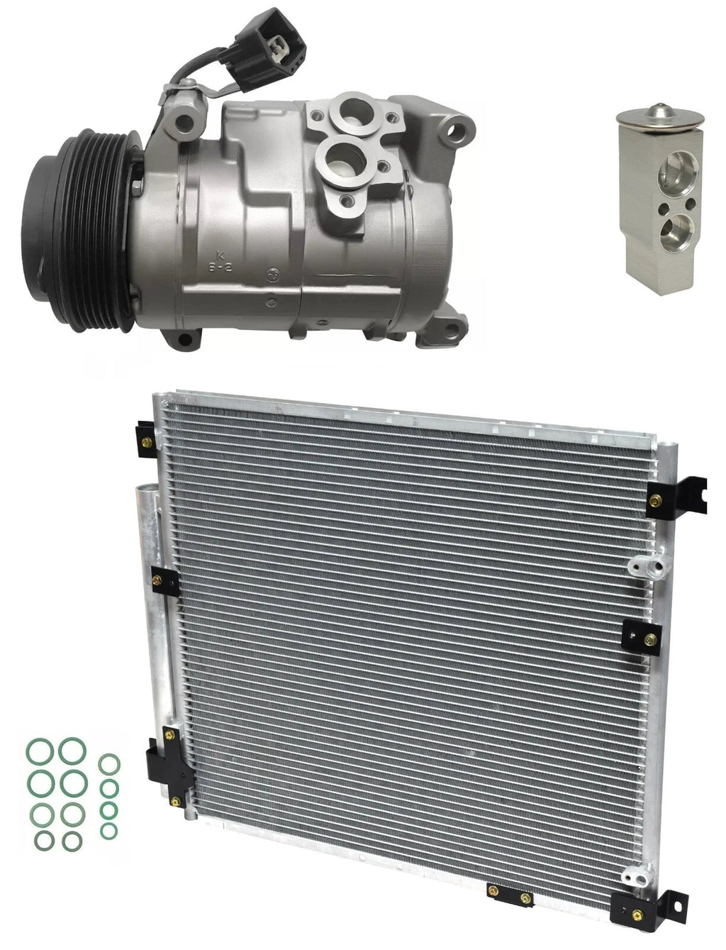 AC Compressor Kit With Condenser for Cadillac SRX 3.6L V6 (2004–2009)