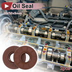 Set of 2 Oil Seal Rotary Shaft Seal FKM Rubber 20x50x8mm
