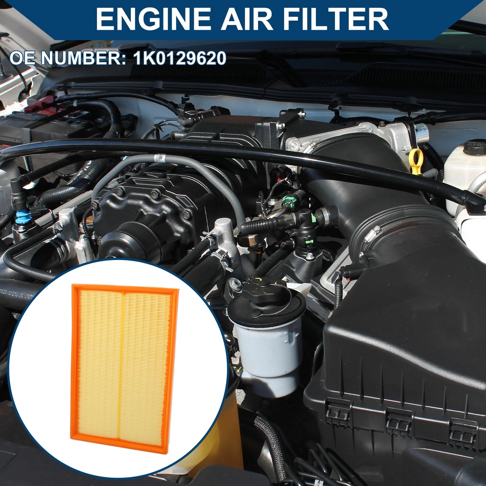 Car Engine Air Filter No. 1K0129620 for Volkswagen CC 3.6L (2009–2016)