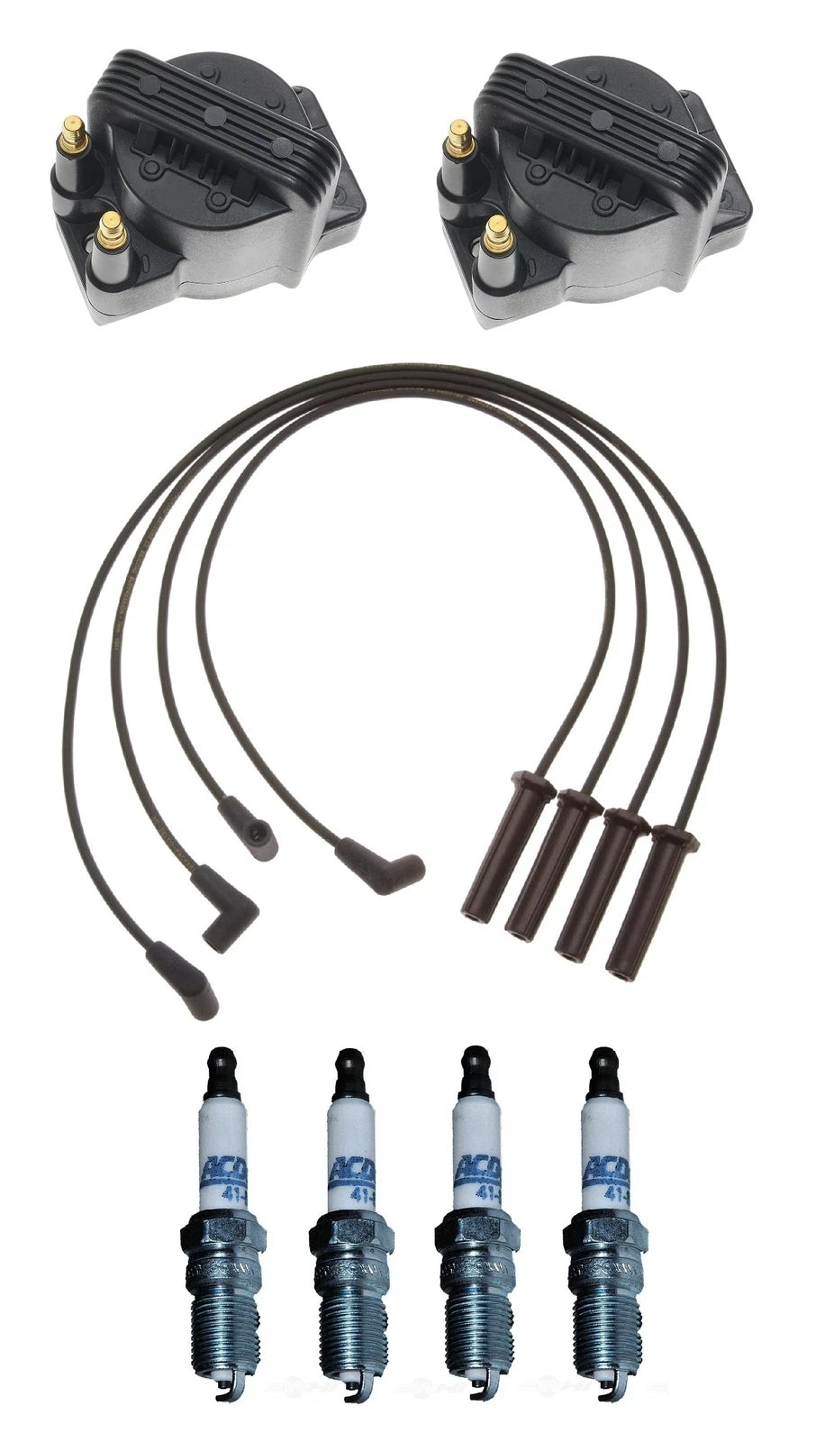 2X Ignition Wires & 4 Spark Plugs Kit for GMC Sonoma (1999–2003) L4 2.2 RWD