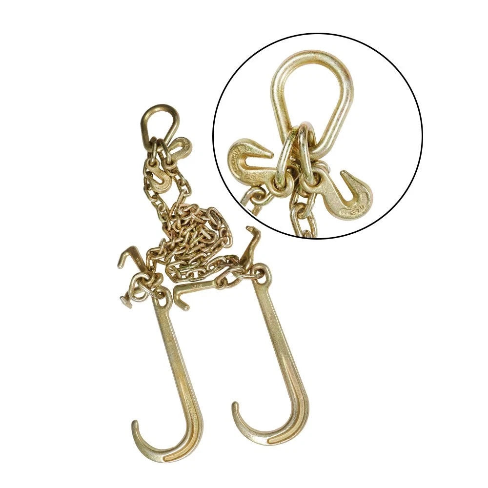 5/16" G70 V-Chain Bridle with 15" Large J Hooks for Various Models
