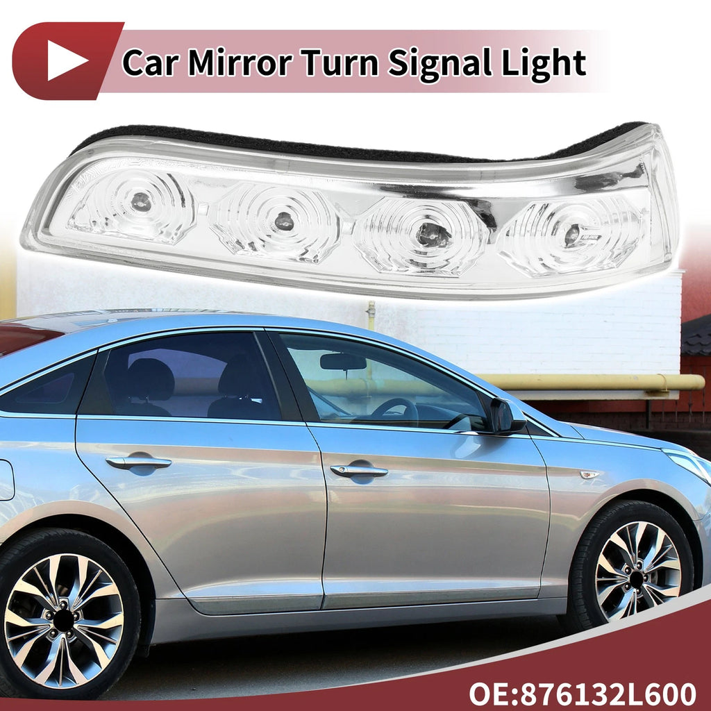 Mirror Turn Signal Light for Hyundai Elantra (No. 876132L600, Left, Gray, Clear)