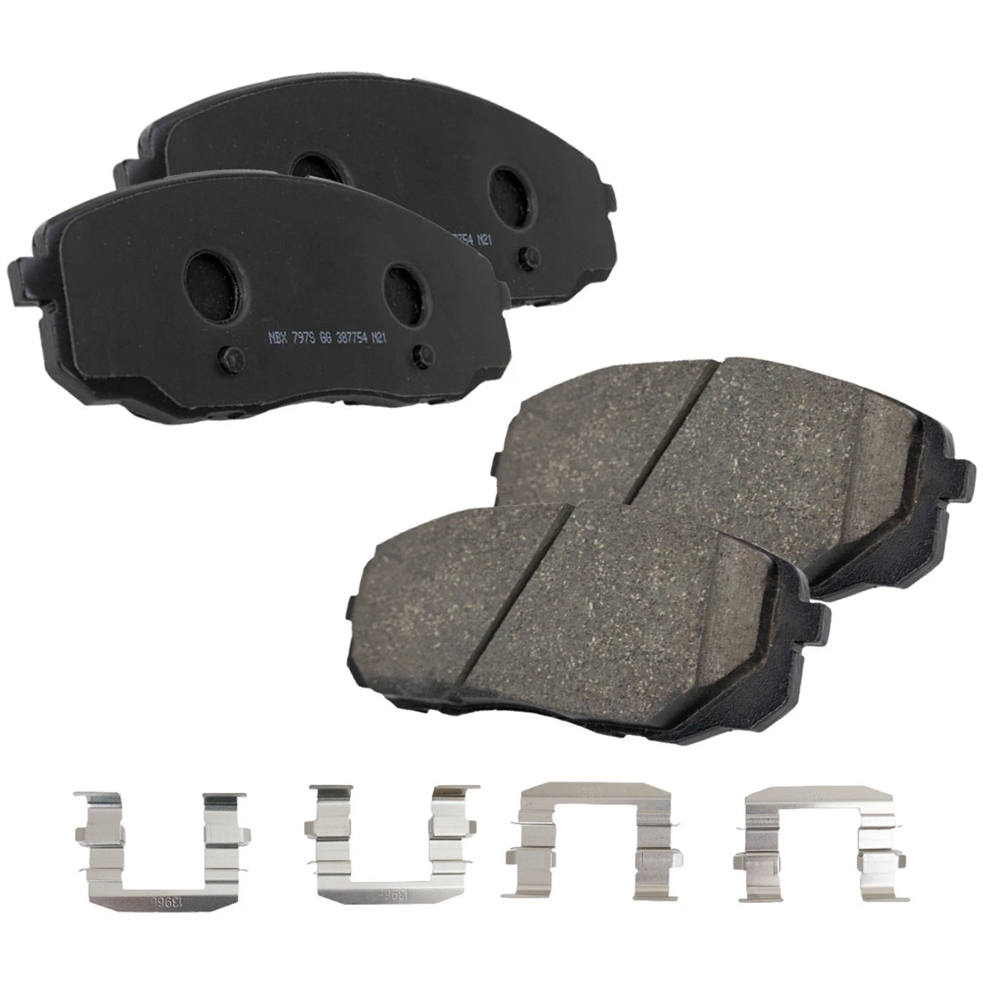 Set of 4 Front Ceramic Brake Pads for Kia Sedona (2015–2019)