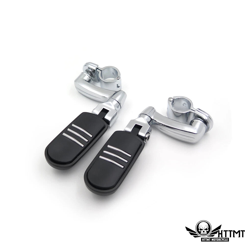 Black StreamLiner Style Foot Pegs for Harley Touring (2014–2023)