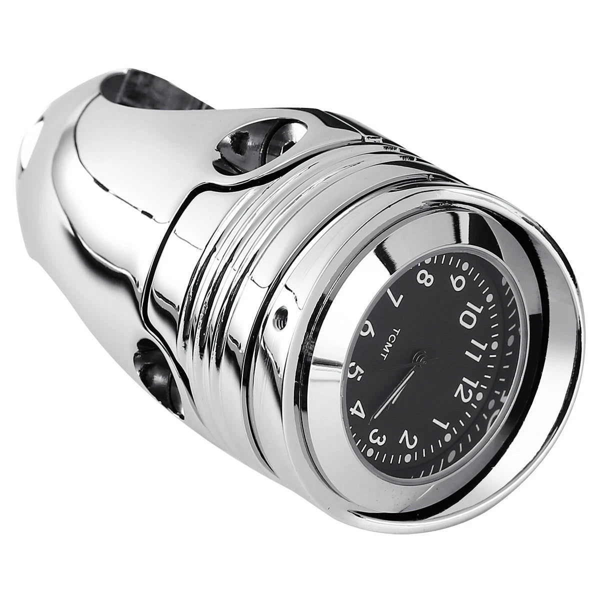 Chrome Handlebar Mount Clamp Clock for Harley Dyna (1991–2023)