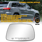 Heated Side Mirror Glass for Jeep Grand Cherokee (2005–2010)