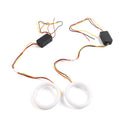 2X 90MM Switchback LED Angel Eyes Halo Rings for Car Headlight Retrofit