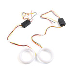 2X 90MM Switchback LED Angel Eyes Halo Rings for Car Headlight Retrofit