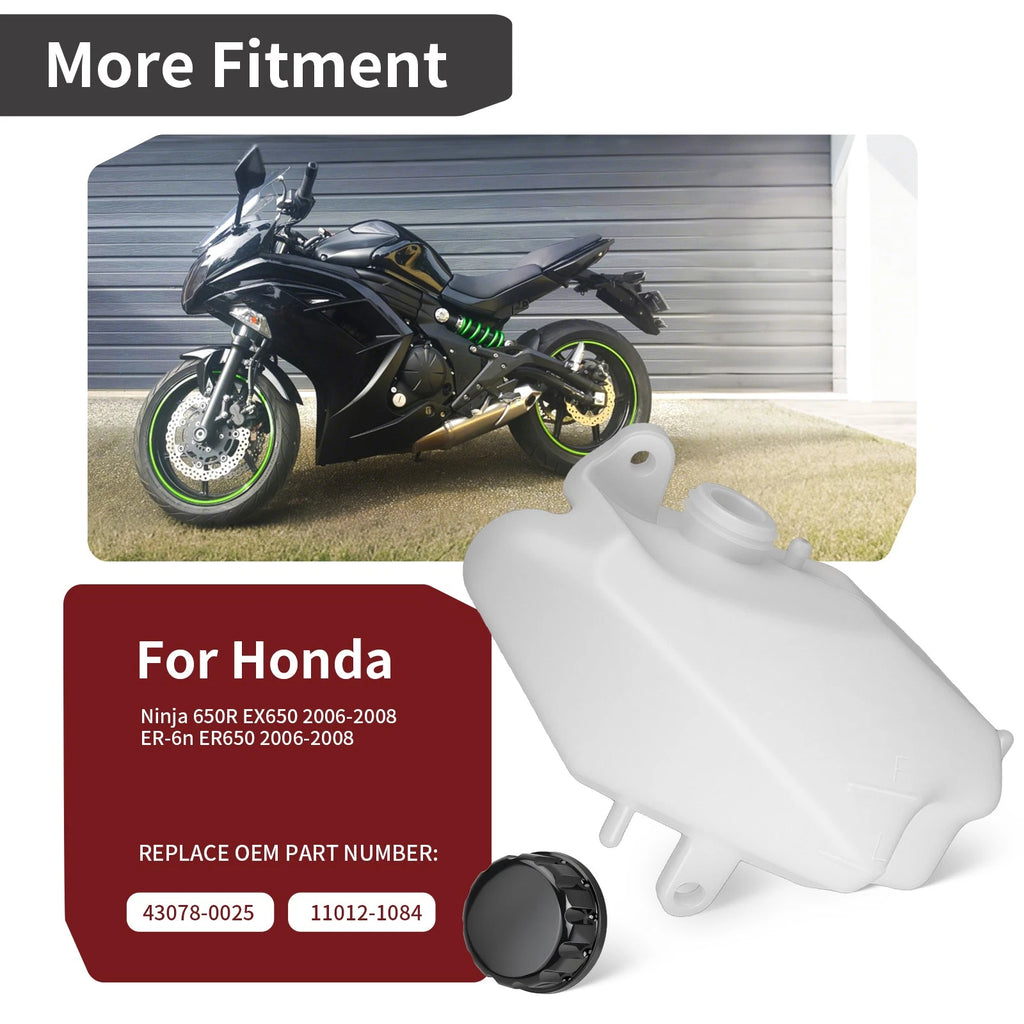 Reservoir & Cap for Kawasaki Ninja 650R EX650 ER650 (2006–2008) 43078-0025