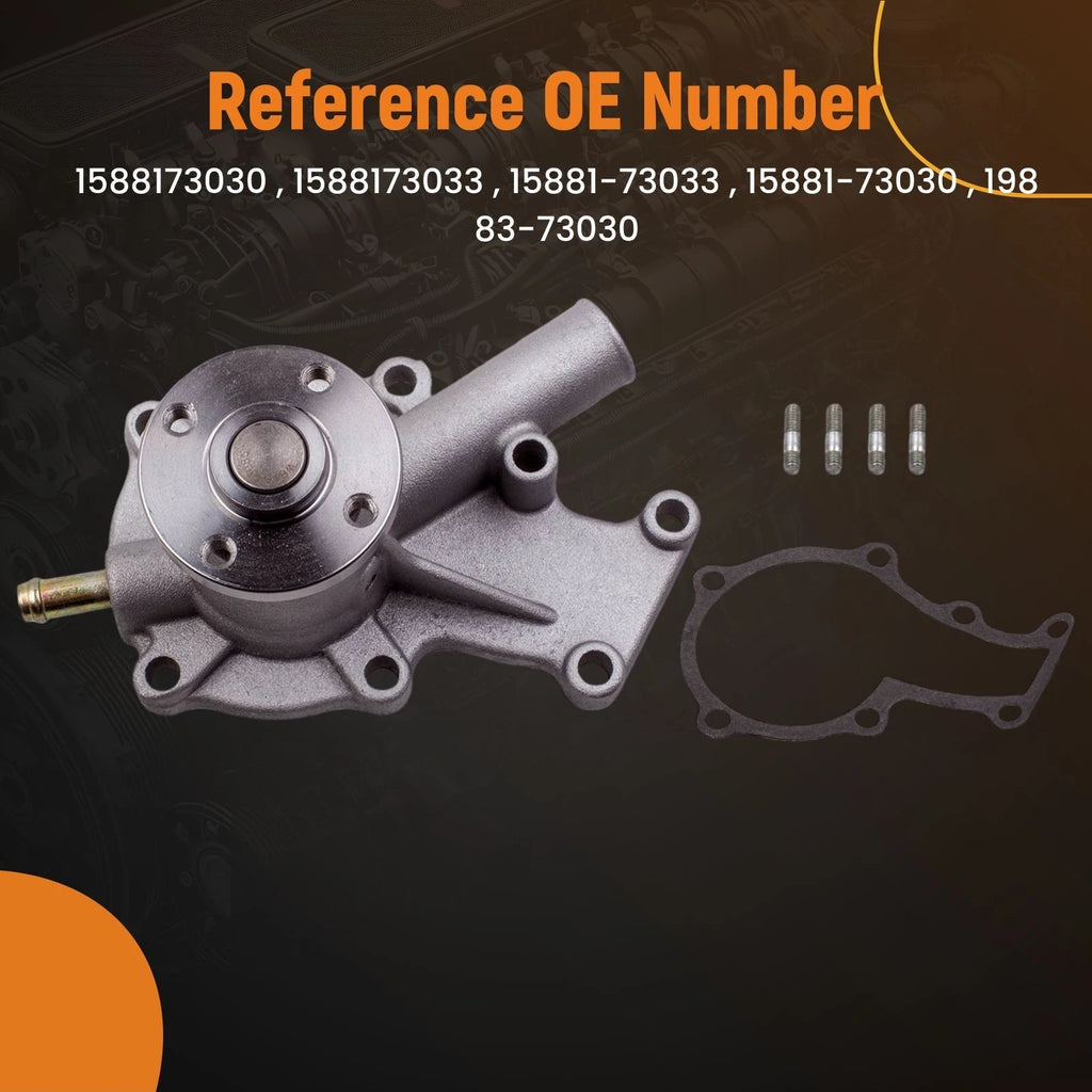 Water Pump for Kubota D722 D902 D662 D782 (1983–2023)
