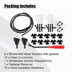 Set of 2 Front Windshield Washer Nozzle Kit for Jeep Grand 