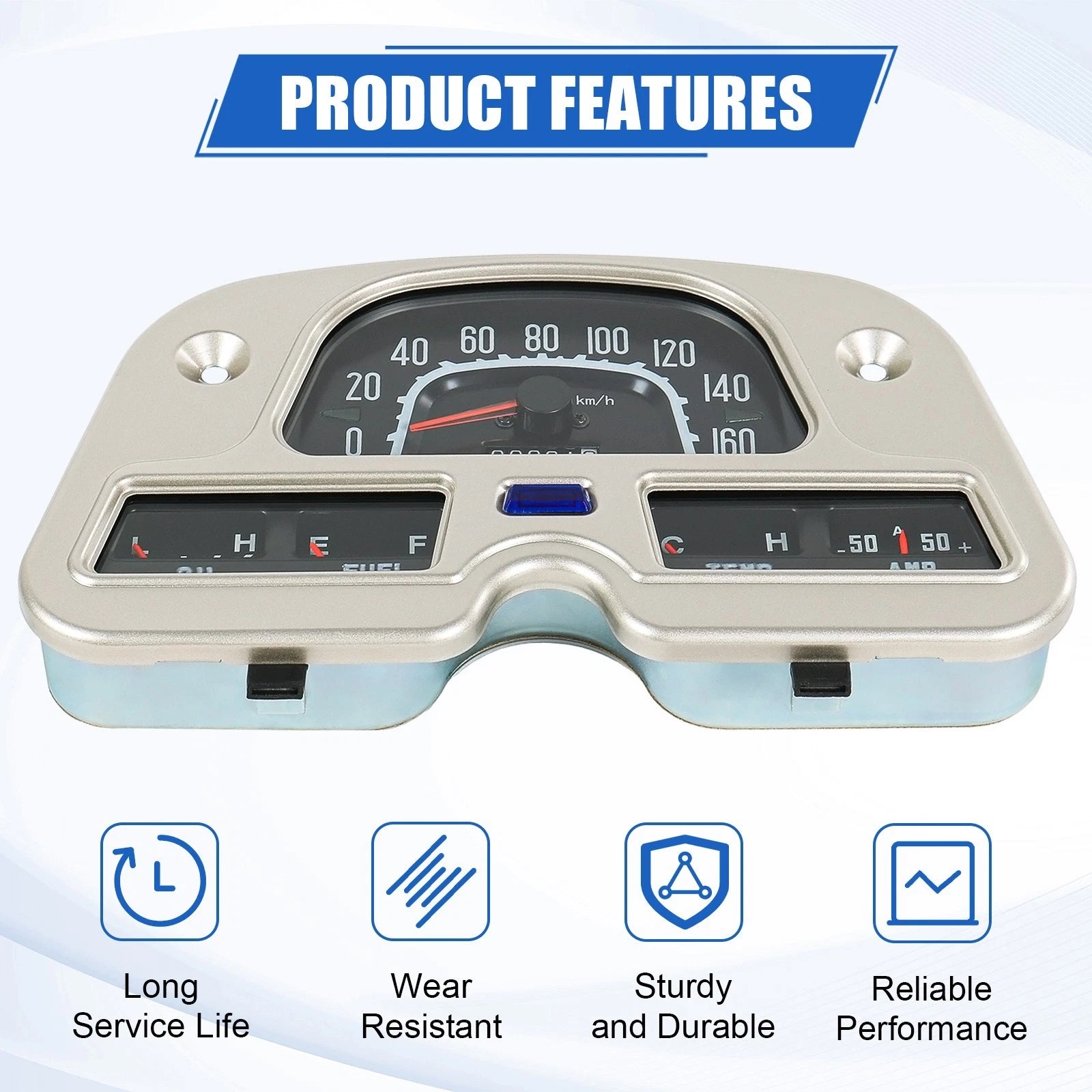 Speedometer Gauge Cluster for Toyota Land Cruiser FJ40 FJ45 BJ40 (1974–1980)
