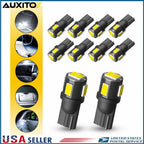 10X T10 168 194 LED License Plate Dome Light Bulb 6000K Error Free for Universal