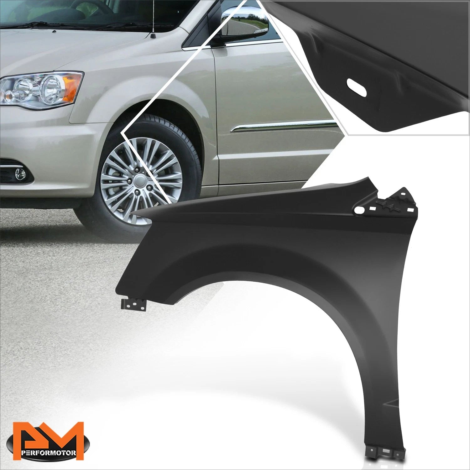 Front Driver Side Fender for Chrysler Town & Country, Dodge Grand Caravan (2008–2020)