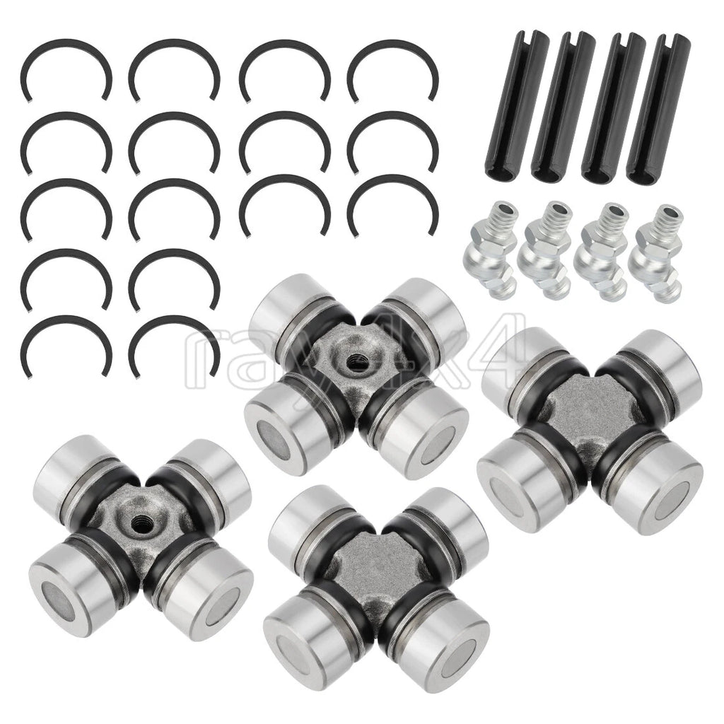 Set of 4 U-Joints for Polaris Front & Rear Prop Shaft (2202015, 2203703, 3260104)