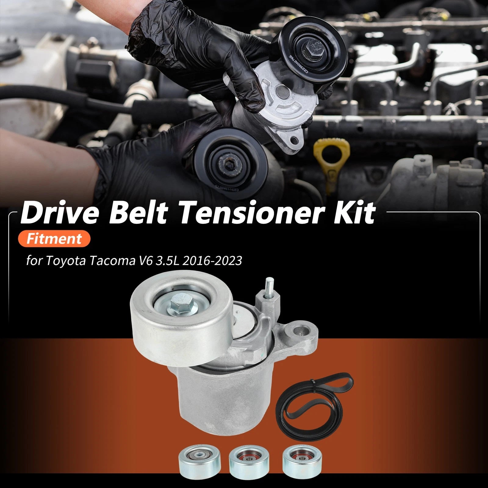 Set of 2 Drive Belt Tensioner Kits for Toyota Tacoma V6 3.5L (2016–2023) No. 9091602571