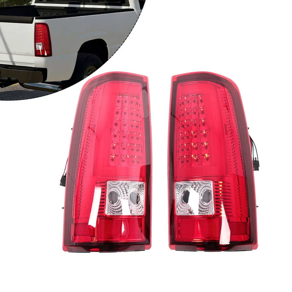 C-Tube LED Tail Lights for Chevy Silverado (2003–2006) Pair RED