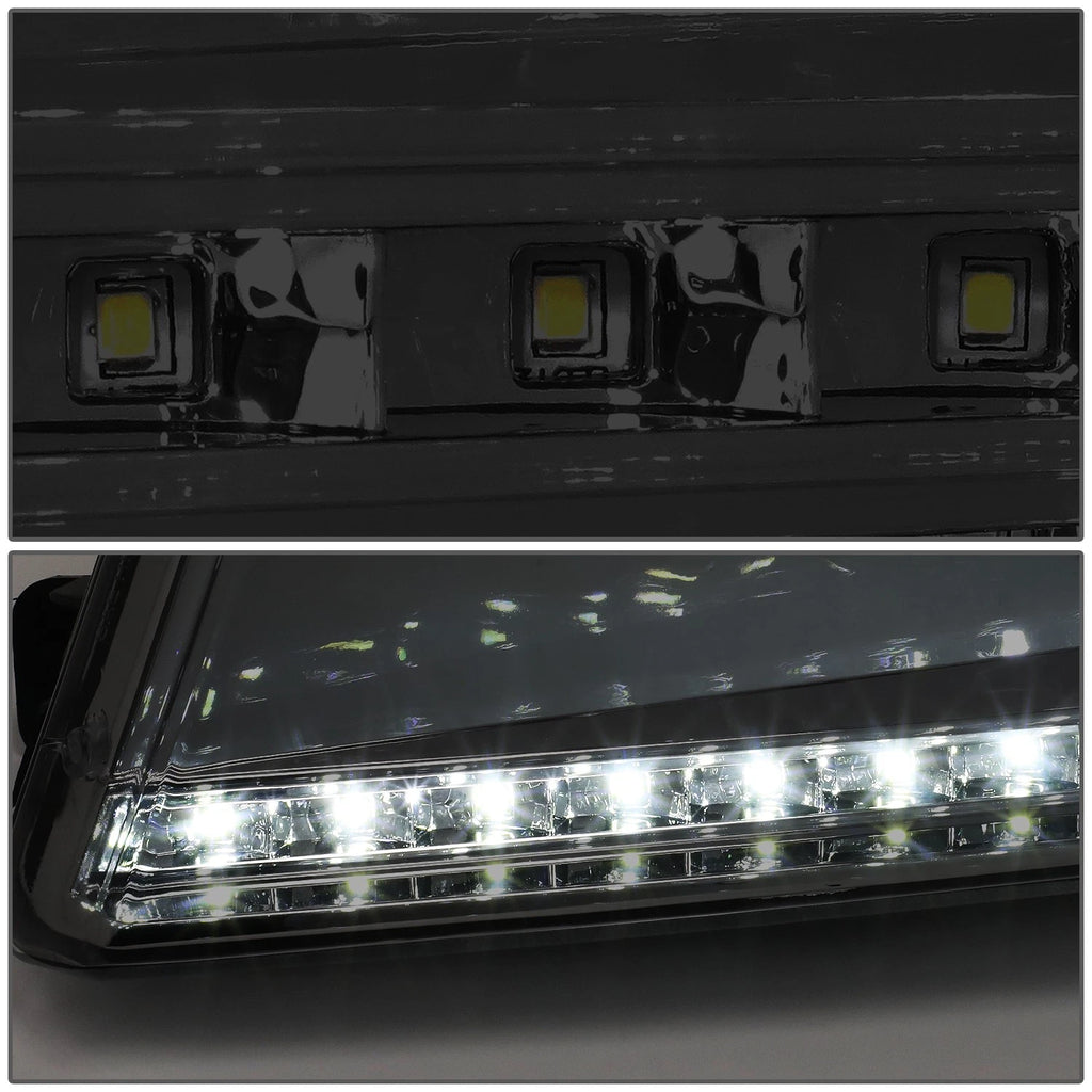 Chrome Housing Smoked Lens LED DRL Headlight for Ford F150 Lincoln Mark LT (2004–2008)