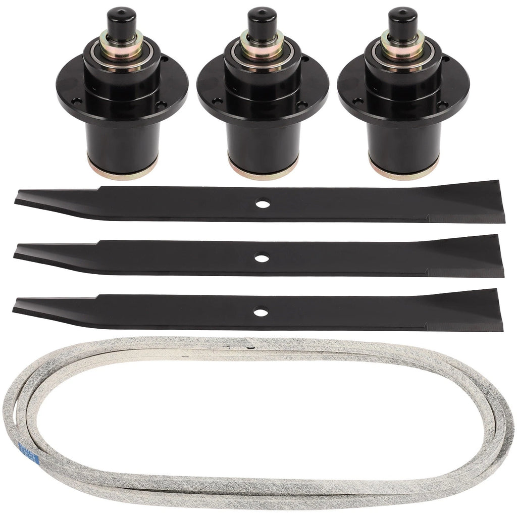 Set of 4 Deck Blade Belt Spindle Kit for Bad Boy CZT ZT Pup (60 Inch) 037-6015-50