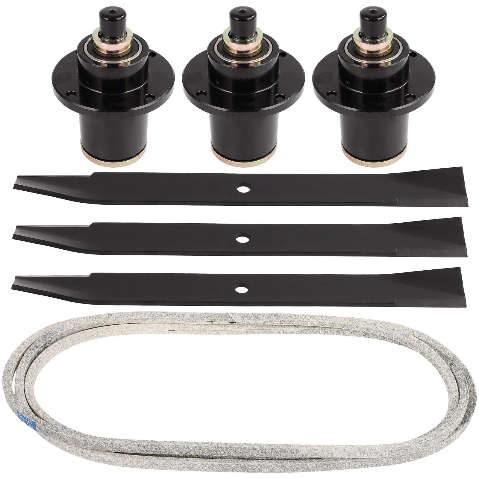 Set of 4 Deck Blade Belt Spindle Kit for Bad Boy CZT ZT Pup (60 Inch) 037-6015-50