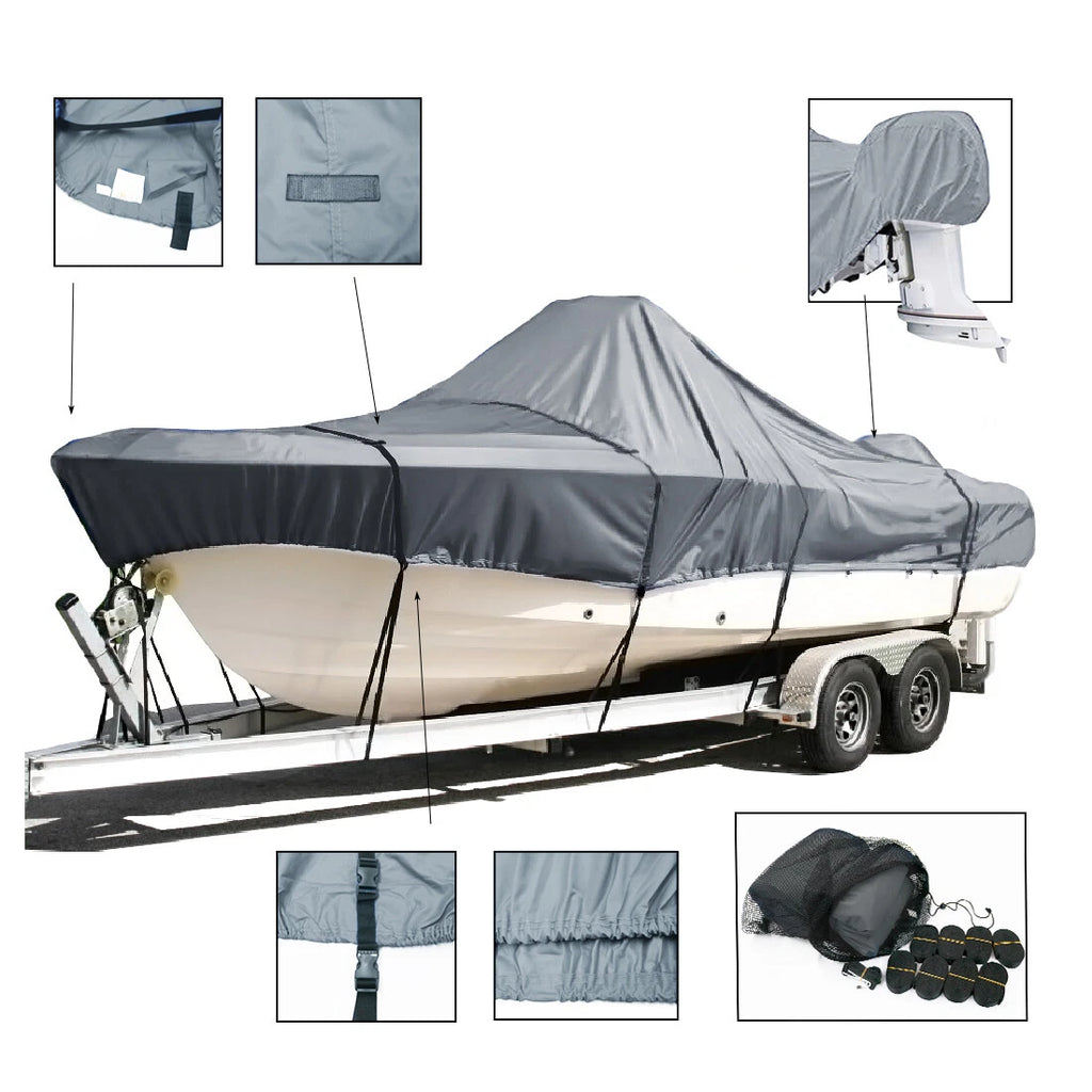 Heavy Duty Trailerable Boat Storage Cover for Key West 185 DC