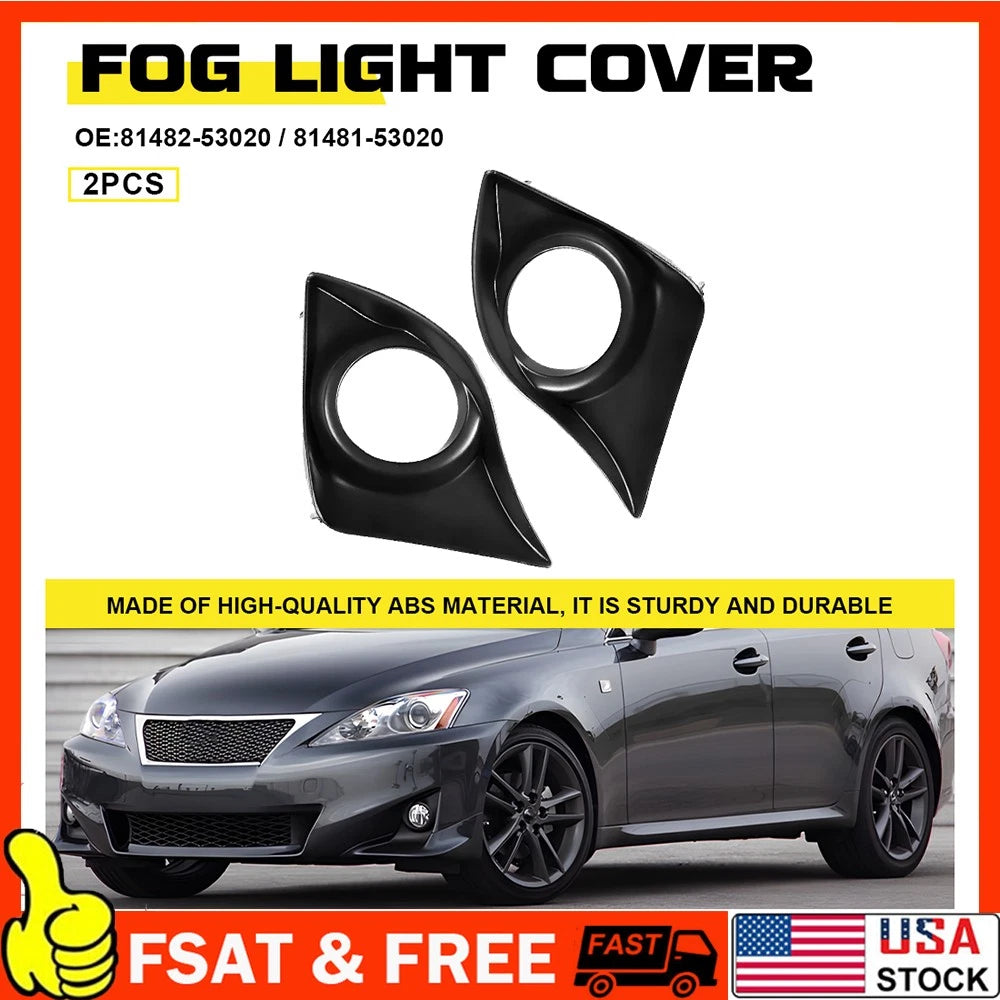 Set of 2 Front Fog Light Bezels for Lexus IS250 IS350 (2011–2013)