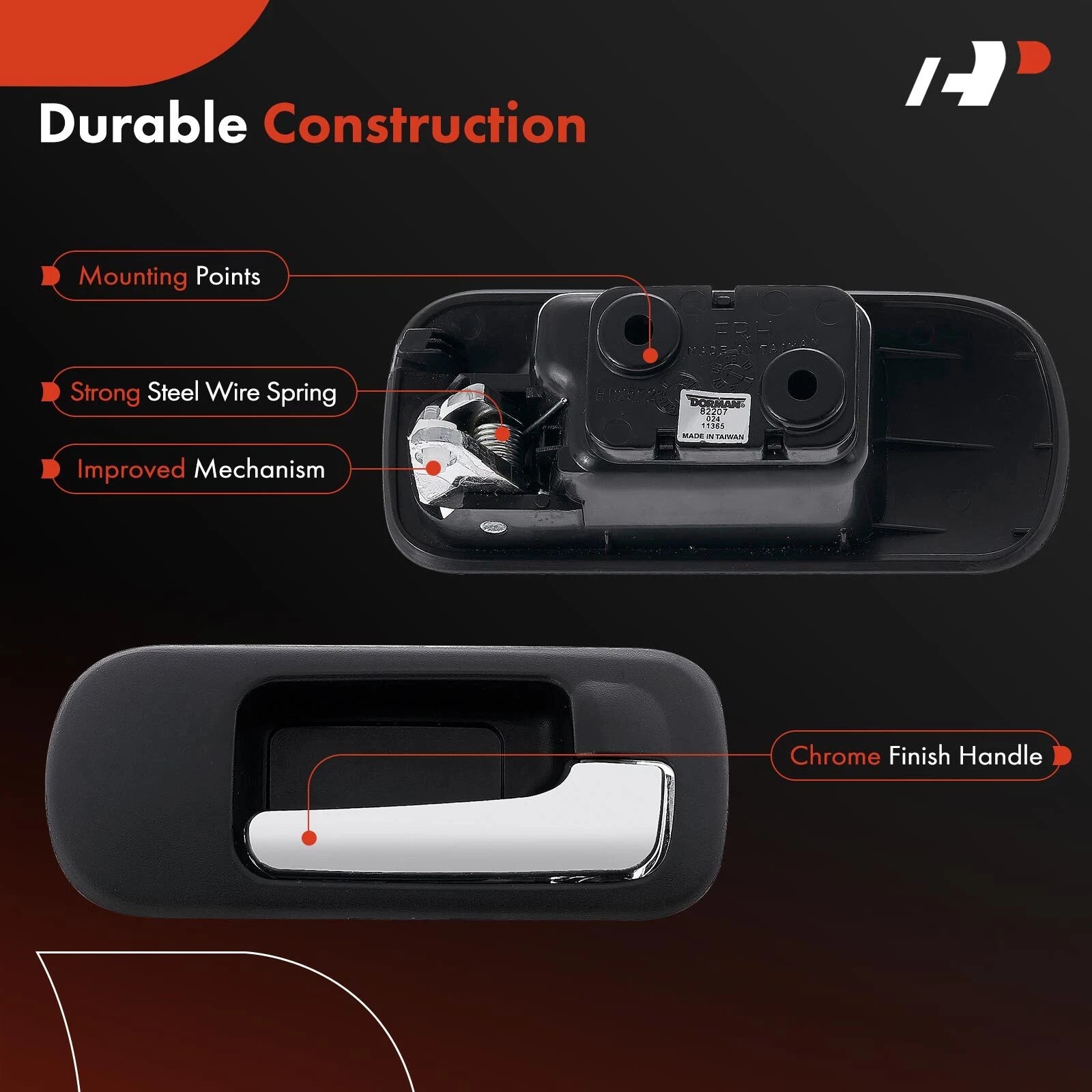 Front Right Interior Door Handle for Honda Civic (2001-2005) Sedan