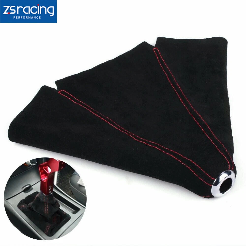Leather Alcantara Shift Knob Boot Cover for
