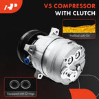 A/C Compressor with Clutch for Chevrolet S10 GMC Sonoma (1992–1993)