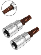 2Pcs T30 Torx Bit Socket for 1/4 Inch Drive Tools