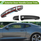 Exterior Door Handle Cover Trim for Chevrolet Camaro (2016–2023) Carbon Fiber Black