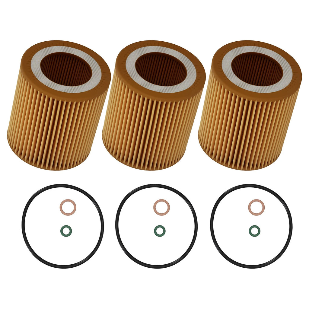 Oil Filter Set of 3 for BMW Z4 640i M2 3.0L (2006–2020) 11427566327