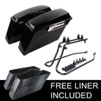 Saddle Bags + Conversion Brackets for Harley Softail (Fitment Specific)