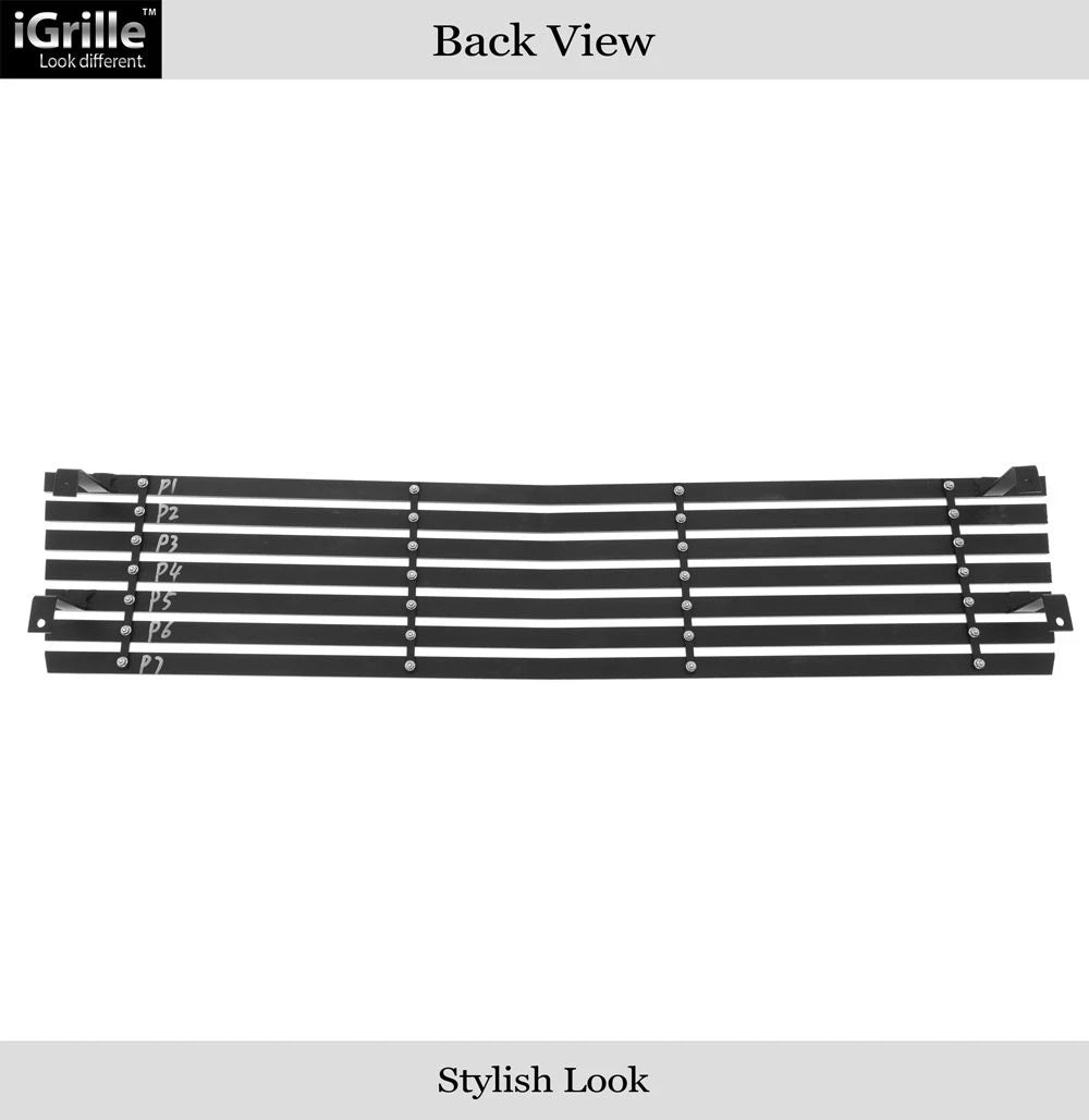 Chrome Wide Rivet Billet Grille for Chevy S10 Blazer S15 Jimmy (1982–1990)