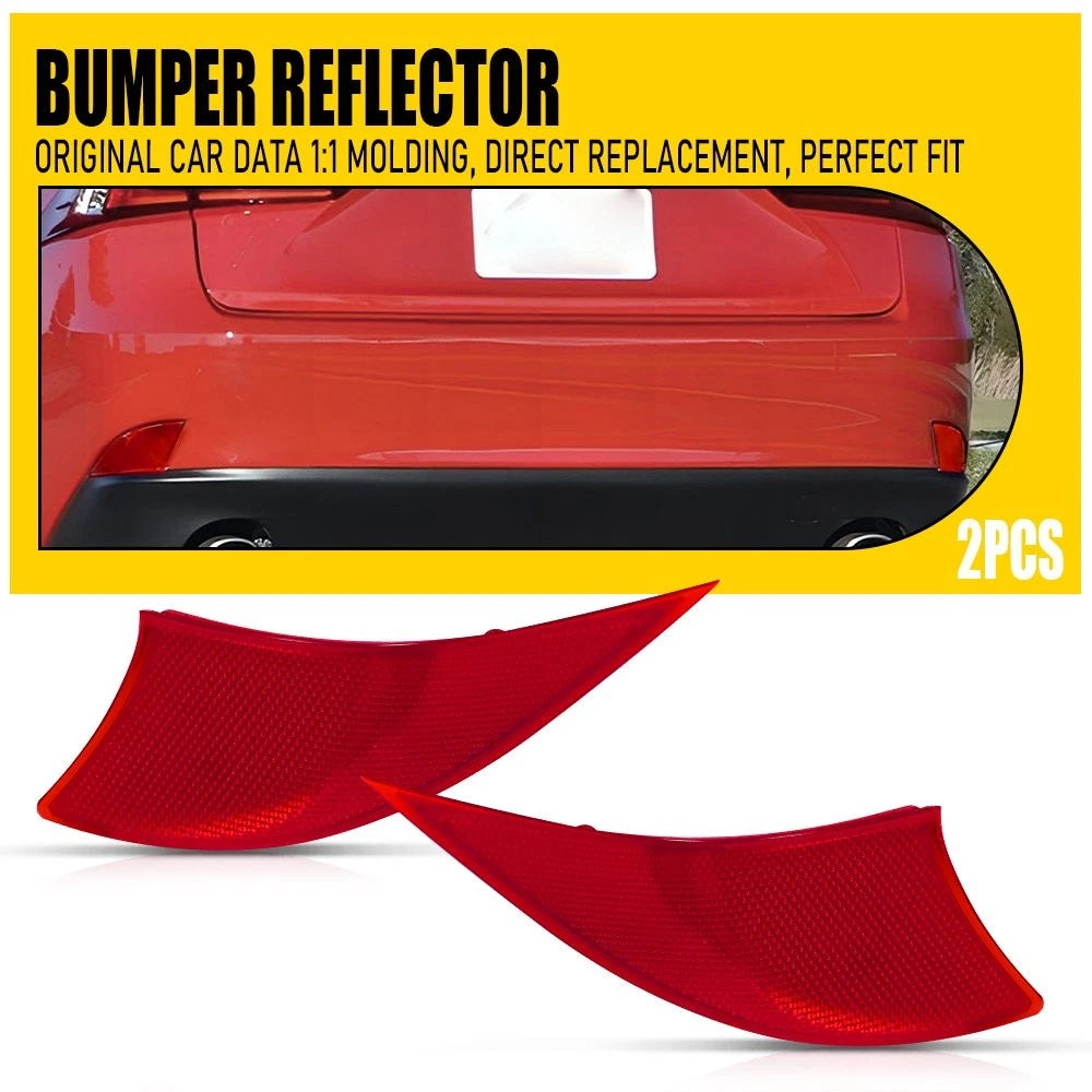 Pair of Rear Bumper Reflector Lights for Lexus IS250 IS350 IS300 (2014–2020)