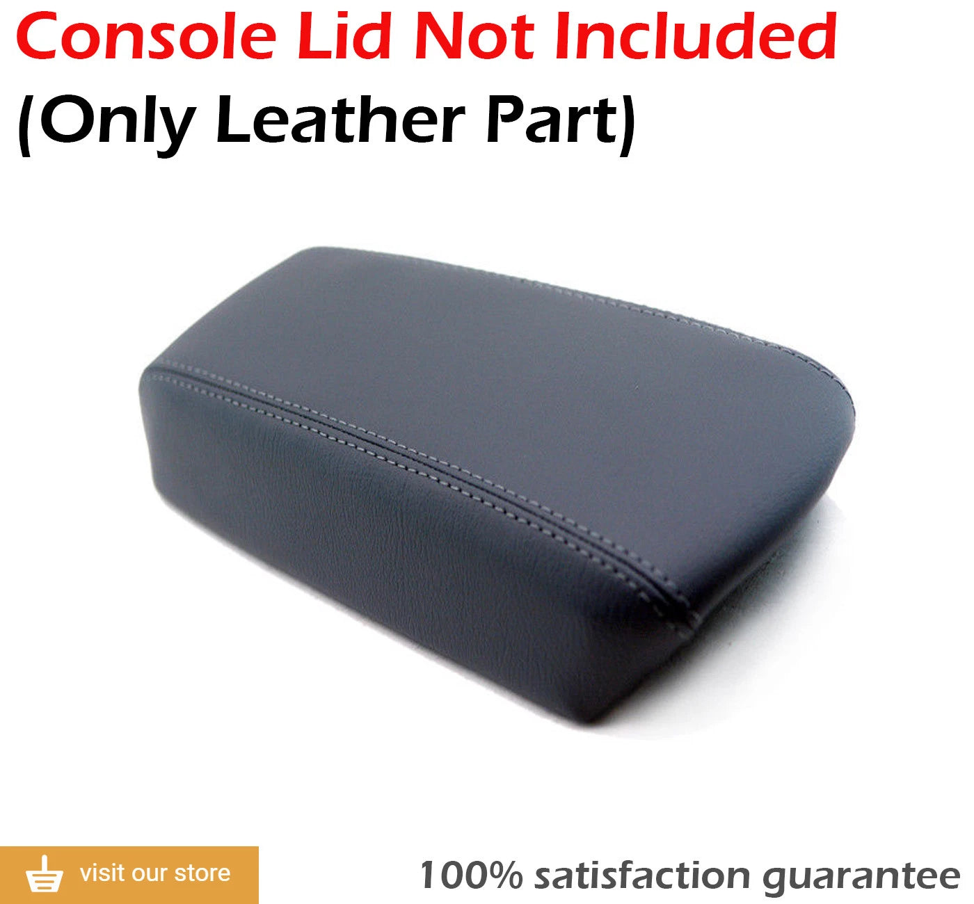 Center Console Armrest Cover for Ford Focus (2008–2011) Dark Gray Leather