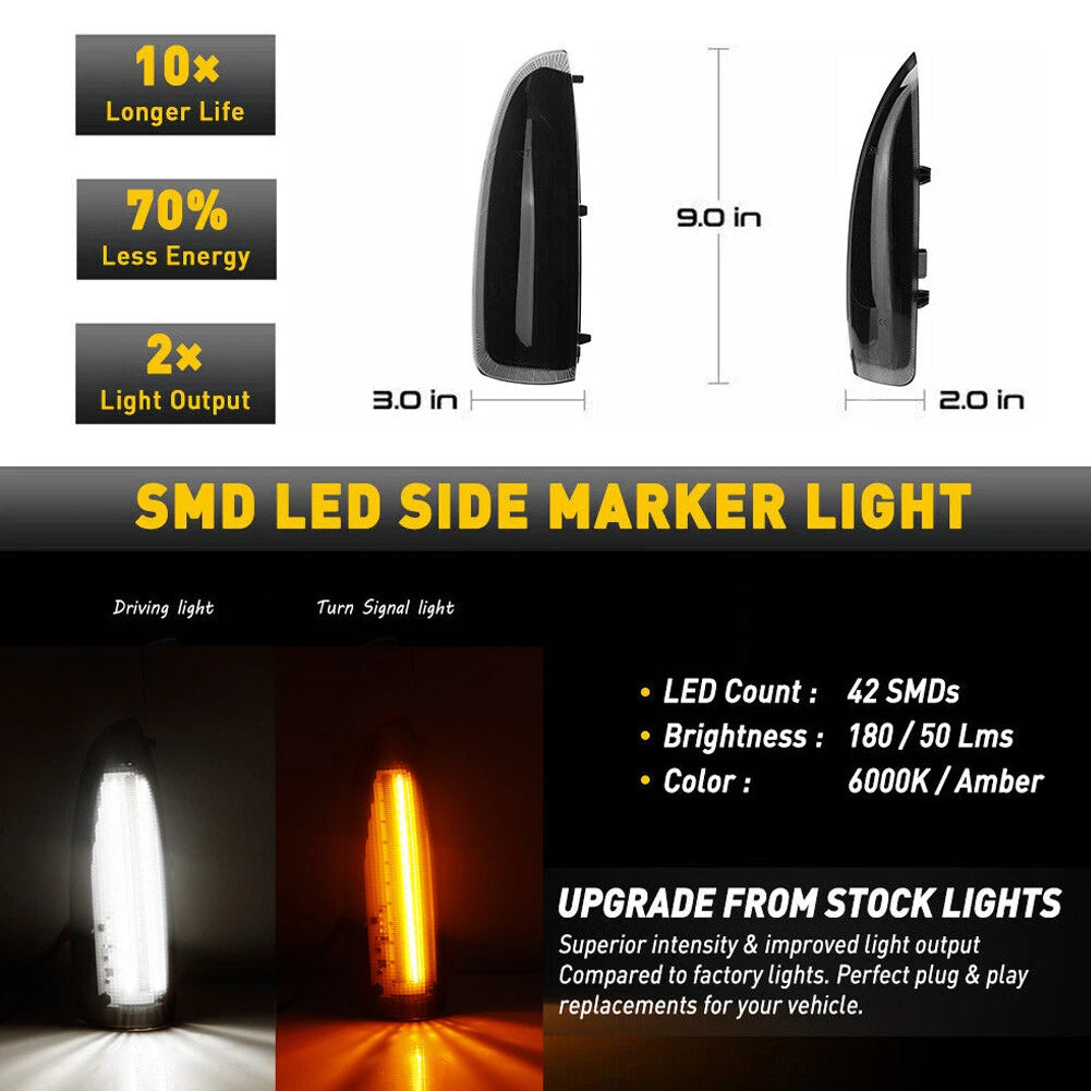 Switchback LED Side Mirror Lamps for Ford F250 F350 (2003–2007)
